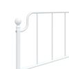 vidaXL Metal Bed Frame without Mattress with Footboard White 107x203cm