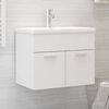 vidaXL Sink Cabinet with Built-in Basin White Engineered Wood