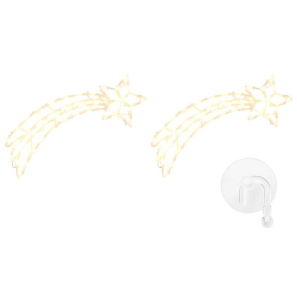 vidaXL Christmas Lights Shooting Star Silhouette 2 pcs 50 LEDs Warm White