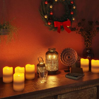 vidaXL Flameless LED Candles 24 pcs with Remote Control Warm White