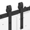 vidaXL Sliding Door Hardware Kit 305 cm Steel Black