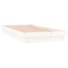 vidaXL LED Bed Frame without Mattress White 90x200 cm Solid Wood