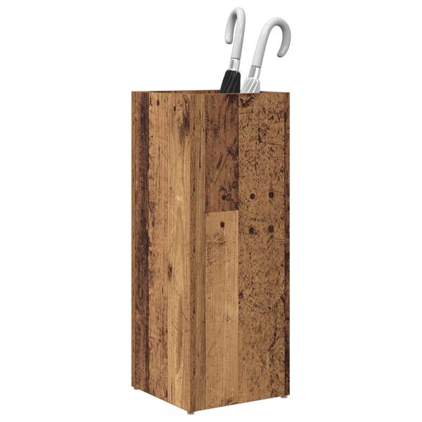 vidaXL Umbrella Stand Old Wood 25 x 24.5 x 64 cm Engineered Wood