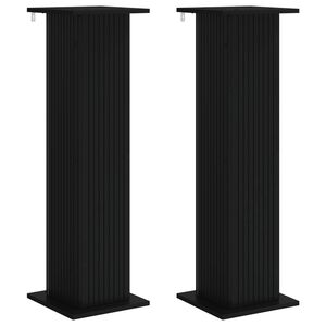 vidaXL Plant Stand 2 pcs Black 30.5 x 30 x 100.5 cm Engineered Wood