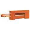 vidaXL Bookcase Bed Frame Wax Brown 180 x 200 cm Solid Pine Wood