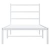 vidaXL Metal Bed Frame without Mattress with Headboard White 90x200cm