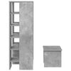 vidaXL Shoe Cabinet with Shelf 2 pcs Concrete Grey Engineered Wood