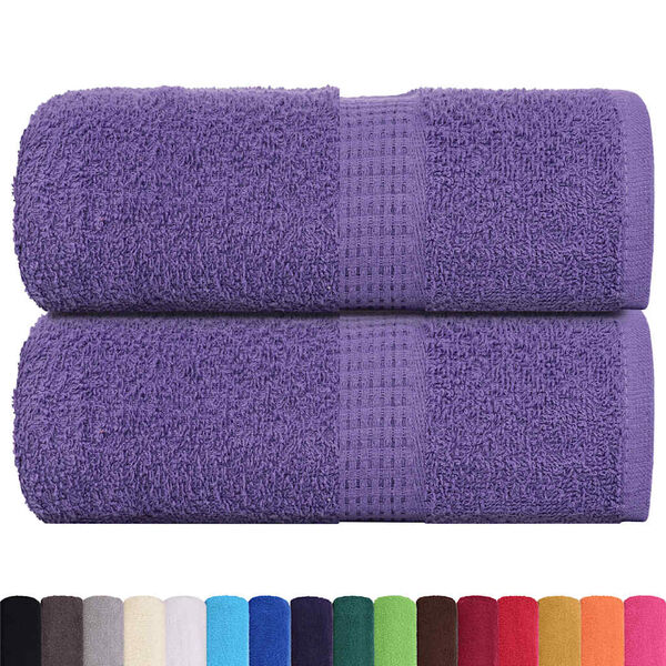 vidaXL Wash Towels "FROGN" 2 pcs Purple 30x30 cm 360 gsm