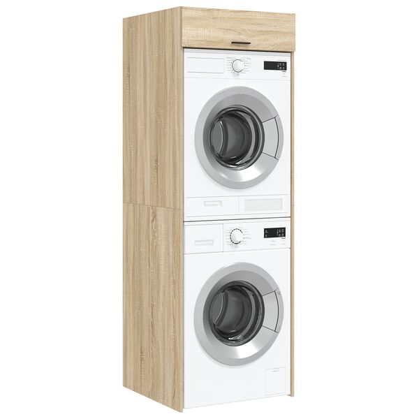 vidaXL Wash Machine Cabinet Sonoma 67.5 x 68 x 200 cm Engineered wood