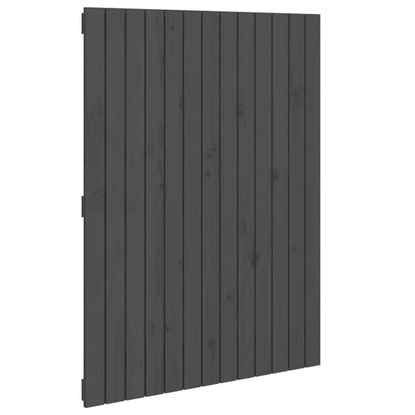 vidaXL Wall Headboard Grey 82.5x3x110 cm Solid Wood Pine