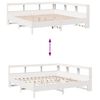 vidaXL Bookcase Bed without Mattress White 200x200 cm Solid Wood Pine