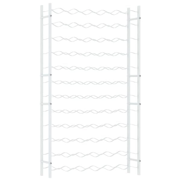 vidaXL Wine Rack for 72 Bottles White Metal