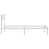 vidaXL Metal Bed Frame without Mattress with Headboard White 75x190cm