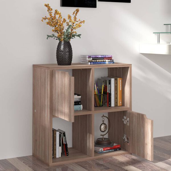 vidaXL Bookshelf Grey Sonoma 60x27.5x59.5 cm Engineered Wood