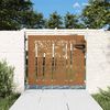 vidaXL Garden Gate 85x75 cm Corten Steel Bamboo Design