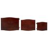 vidaXL Nesting Side Tables 3 pcs Brown Solid Mahogany Wood