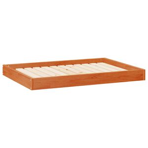vidaXL Dog Bed Wax Brown 101.5 x 74 x 9 cm Solid Pine Wood