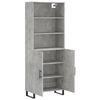 vidaXL Highboard Concrete Grey 69.5x34x180 cm Engineered Wood
