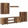 vidaXL TV Cabinet Set Wall-mounted 4 pcs Old Wood Engineered wood