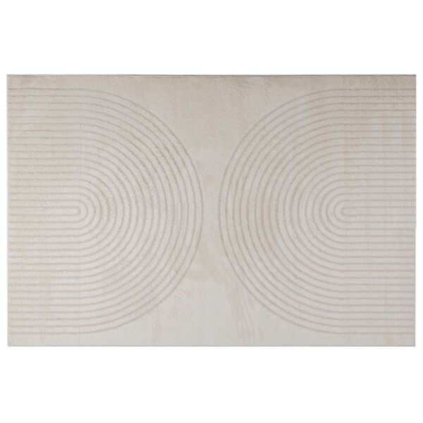 vidaXL Area Rugs Rectangular HUARTE Cream 230 x 160 cm Polyester