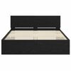 vidaXL Bed Frame with Headboard Black Oak 120 x 190 cm Engineered Wood