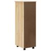 vidaXL Rolling Cabinet with Drawers MOSS Clear Varnish Solid Pine wood