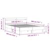 vidaXL Bed Frame without Mattress Concrete Grey 140x200 cm