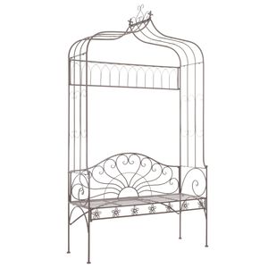 vidaXL Garden Bench 122 cm Iron Antique Brown