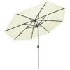 vidaXL 3-Tier Garden Parasol with Aluminium Pole Sand 3 m