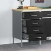 vidaXL Workbench Black and grey 50 x 55 x 85 cm Powder-coated steel