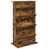 vidaXL Magazine Rack Smoked Oak 70 x 41 x 126 cm Engineered Wood