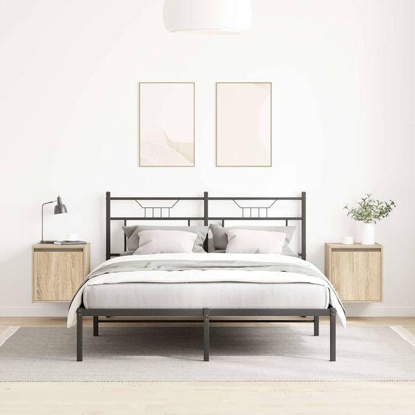 vidaXL Wall-Mounted Bedside Cabinets 2 pcs Sonoma Oak 38x34x40 cm