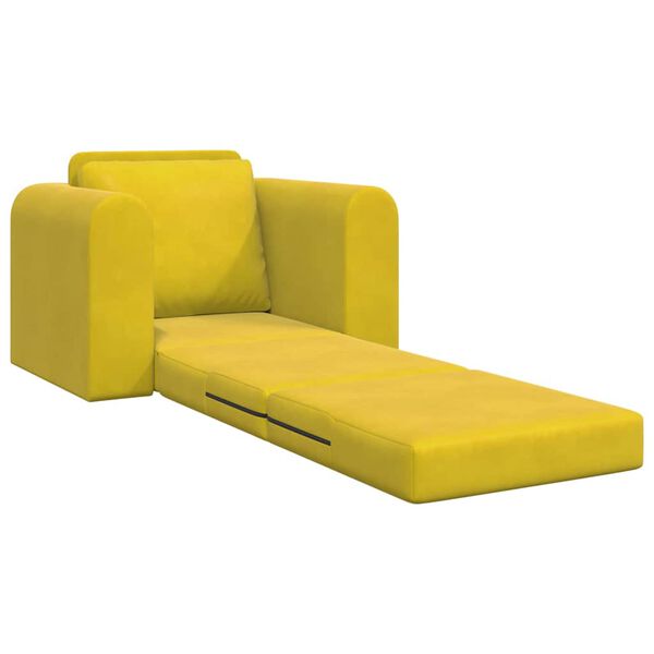 vidaXL Sofa Bed Yellow 98 x 71 x 83 cm Velvet