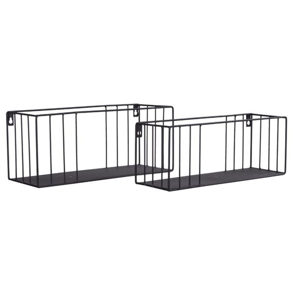 House Nordic 2 Piece Wall Shelf Zoe Steel Black