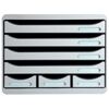 Exacompta Desktop Drawer Set Store-Box with 7 Drawers Light Grey