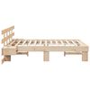 vidaXL Bed Frame with Headboard Brown 120 x 200 cm Solid Pine Wood