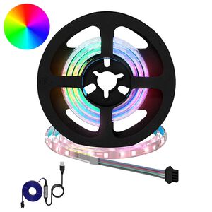 vidaXL LED Strip 2 pcs Black and Transparent Copper and Plastic