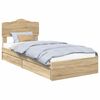 vidaXL Storage Bed with Drawer Sonoma Oak 90 x 200 cm Engineered Wood
