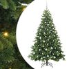 vidaXL Artificial Christmas Tree with 300 LEDs Green 180 cm PE and PVC