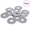 vidaXL Washers 12 pcs Silver 18 x 18 x 1.2 mm Iron
