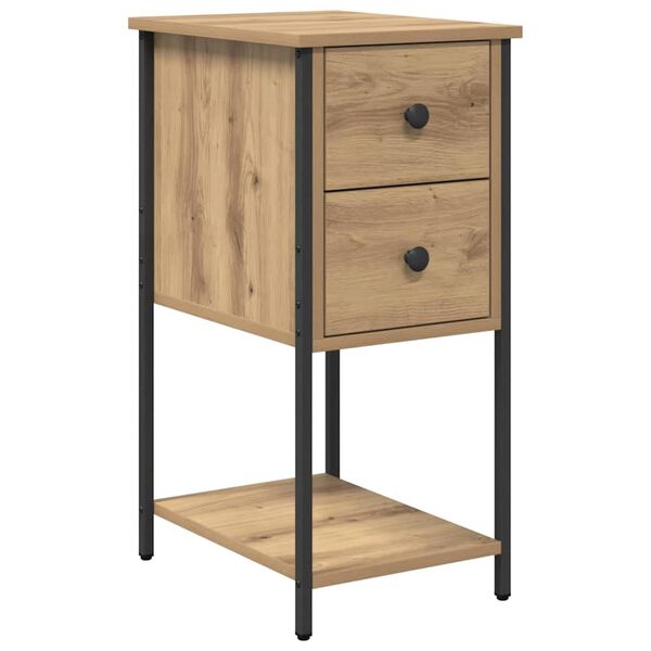 vidaXL Bedside Cabinet Artisan oak 32 x 42 x 70 cm Engineered wood