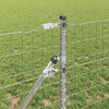 vidaXL Fence with Post Silver 0.8 x 10 m Steel and PVC