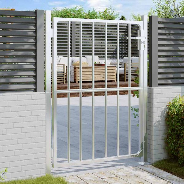 vidaXL Garden Gate 100x120 cm Stainless Steel