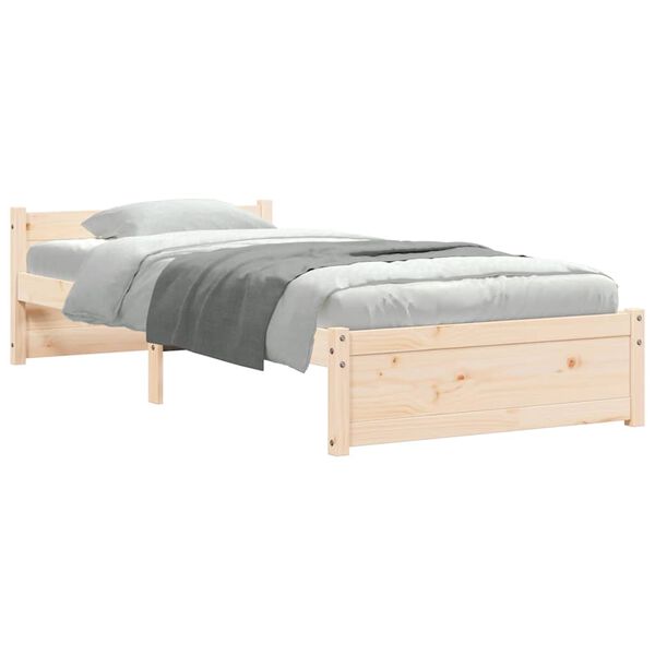 vidaXL Bed Frame without Mattress Solid Wood 90x200 cm