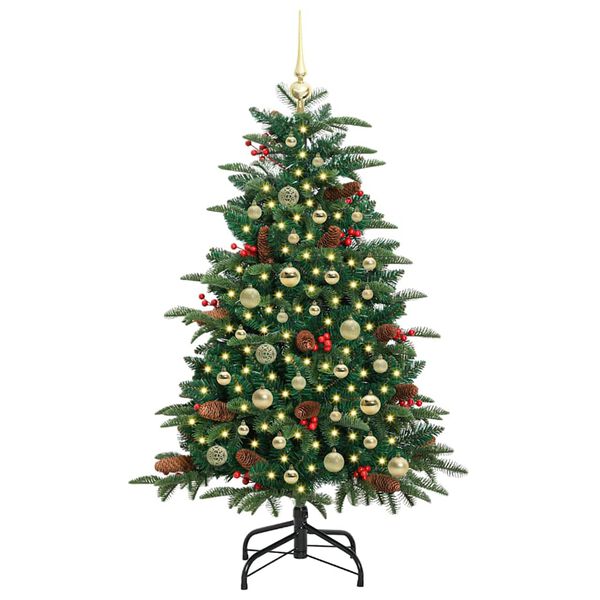 vidaXL Artificial Christmas Tree with 150 LEDs with Stand Green 150 cm