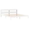 vidaXL Headboard with Shelves White 200 cm Solid Wood Pine
