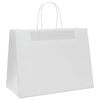 vidaXL Paper Bags 250 pcs with Handles White 32x17x25 cm
