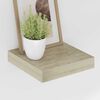 vidaXL Floating Wall Shelf Oak 23x23.5x3.8 cm MDF