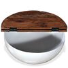 vidaXL Coffee Table Set 2 Pieces Solid Reclaimed Wood White Bowl Shape