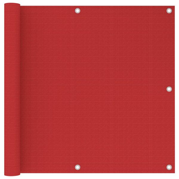 vidaXL Balcony Screen Red 90x300 cm HDPE